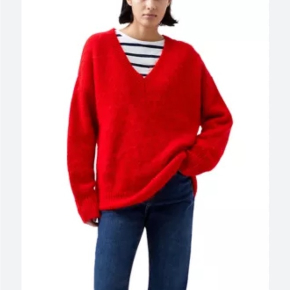 French Connection Women's Fluffy-Knit V-Neck Sweater